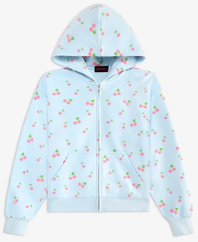 With Jules Girls 7-16 Printed Zip Hoodie