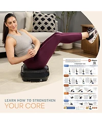 Lifepro Whole Body Vibration Plate Exercise Poster – Full-Body Workout Guide with Training Suggestions & Step-by-Step Instructions for Vibratio