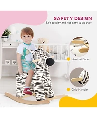 Hongge Toddler Plush Rocking Horse with Sound Effects for Ages Two to Four