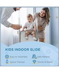 Hongge Kids Indoor Slide with Rocket Theme Non Slip Steps