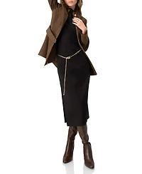 Ivonne Women's Belted High Neck Coat