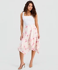 I.n.c. International Concepts Petite Printed Ruffled Midi Skirt, Created for Macy's