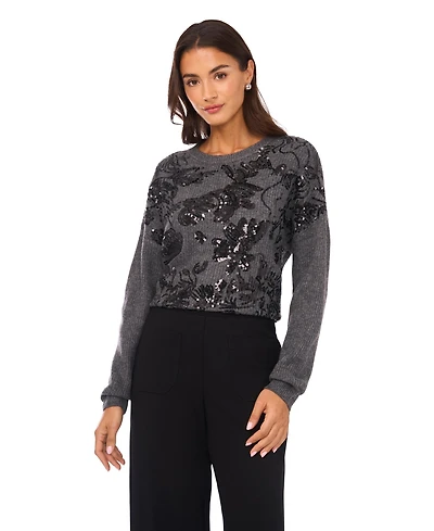 Vince Camuto Women's Sequin Long Sleeves Sweater