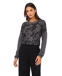 Vince Camuto Women's Sequin Long Sleeves Sweater