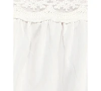 Seni & Cade Juniors' Lace Straps Square Neck Short Dress