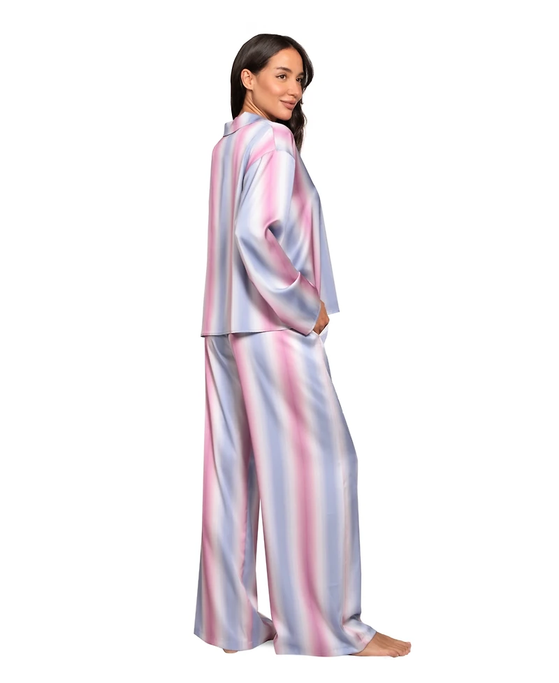 Midnight Bakery Women's Striped Top & Pants, 2-Piece Set