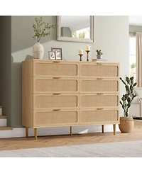 gaomon Rattan Drawer Dresser for Bedroom