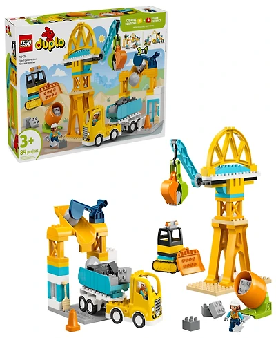 Lego Duplo Town 3 in 1 Construction Site and Vehicle Toy 10476, 84 Pieces