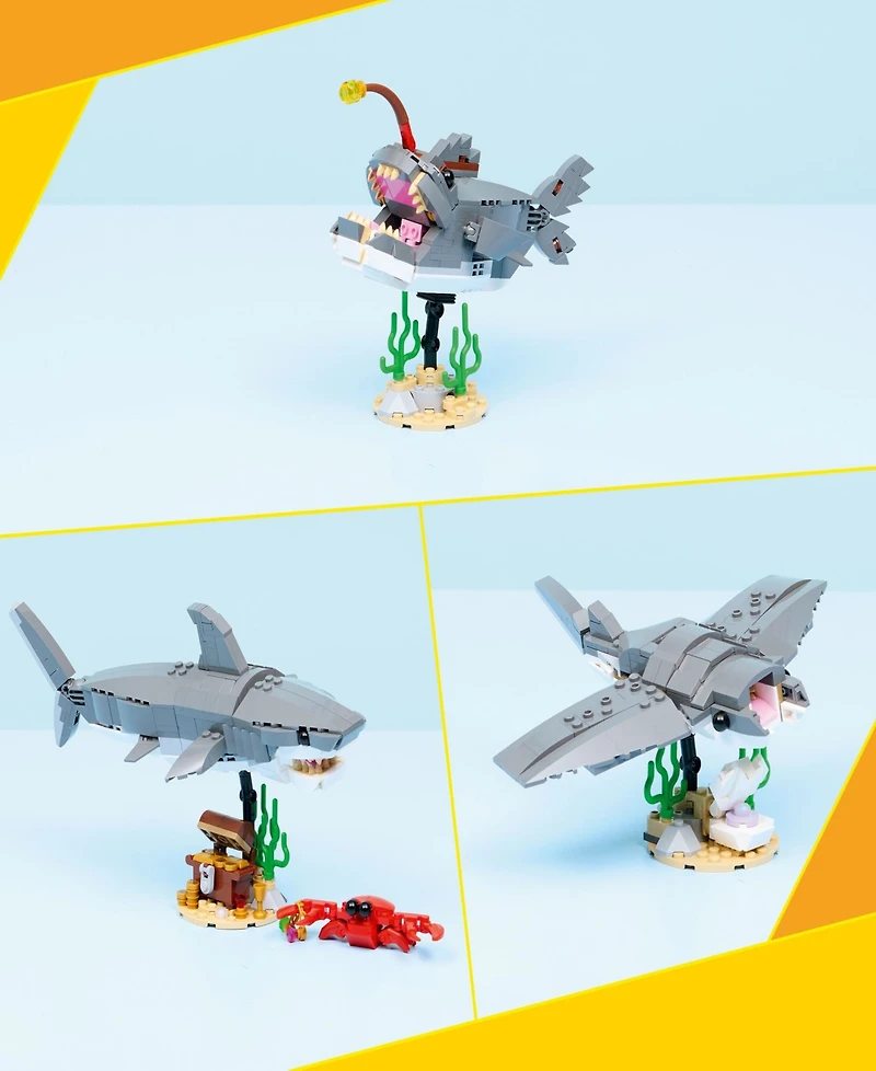 Lego Creator Fierce Shark with a Treasure Chest Building Toy 31381, 379 Pieces