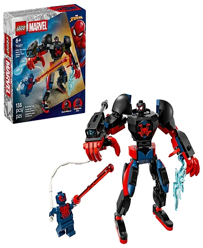Lego Marvel Miles Morales Mech vs. Spider-Man 2099 Building Toy 76337, 135 Pieces