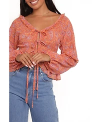 Petal and Pup Women's Isolt Tie-Front Top