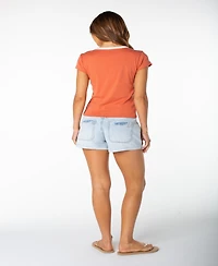 Roxy Women's Retro-Inspired Baby Crew Neck T-Shirt