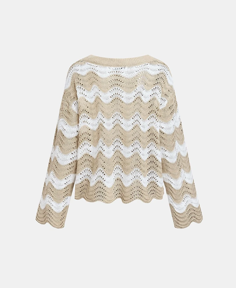 Cupshe Women's Castaway Cutie Striped Cover-Up Top