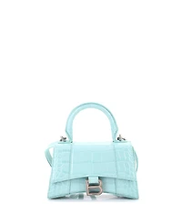 Pre-Owned Balenciaga Xs Hourglass Top Handle Bag Embossed Leather