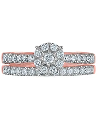Macy's Diamond (3/4 ct. t.w.) Bridal Set Ring in 14k Two-Tone Gold