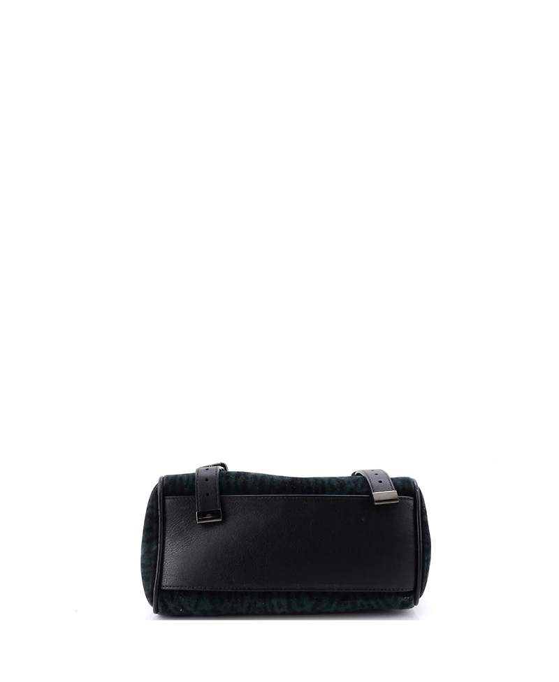 Pre-Owned Mulberry Mini Alexa Satchel Nm Printed Suede and Leather