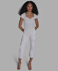 Bcbg Women's Sweetheart Neck Slim Fit Top