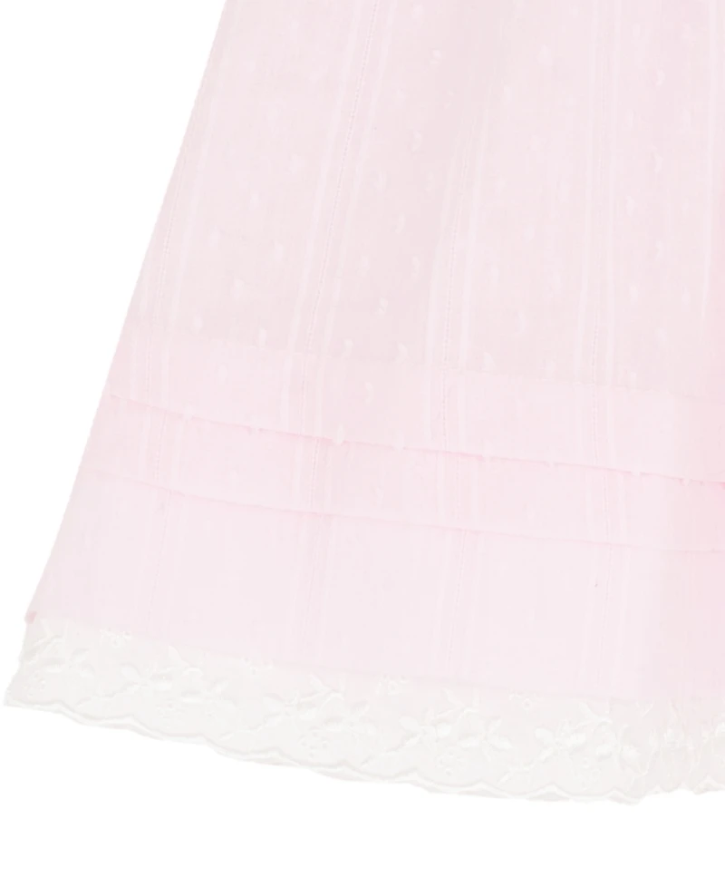 Rare Editions Baby Girls' Scallop Flower Embroidered Sleeveless Dress and Panty, 2-Piece Set