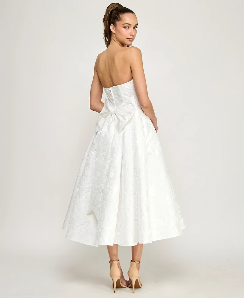 Alex & Sophia Women's Strapless Bustier Dress