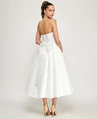 Alex & Sophia Women's Strapless Bustier Dress