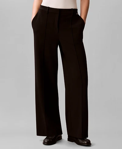 Calvin Klein Women's High Rise Wide Leg Pants