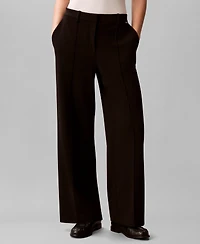 Calvin Klein Women's High Rise Wide Leg Pants