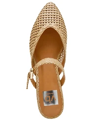 Dv Dolce Vita Women's Domainica Woven Buckle Flat Almond-Toe Mules