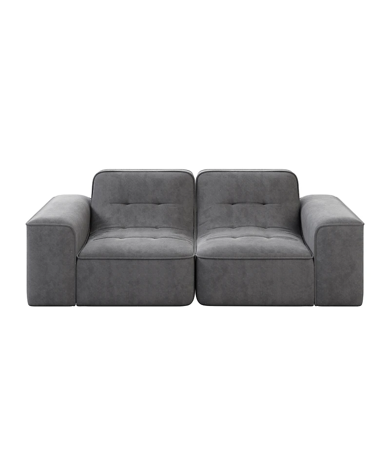 Streamdale Furniture 83.6" Modular 3-Seater Sofa with Tufted Design & Sparkling Chenille