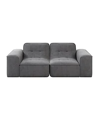 Streamdale Furniture 83.6" Modular 3-Seater Sofa with Tufted Design & Sparkling Chenille