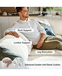 Hulala Home Terencio 132" Modern Modular Storage Sectional Sofa with Hassle-free Assembly