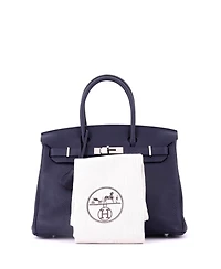 Pre-Owned HERMES Birkin 30 Handbag Verso Clemence with Palladium Hardware