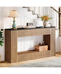 Tribesigns Modern Console Table, 55-Inch Wood Entryway Table with Storage, Narrow Long Sofa Table Behind Couch Table for Living Room, Foyer, Hallway