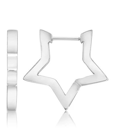 Roxy Waterproof Yellow 20mm Rounded Star Hoop Earrings