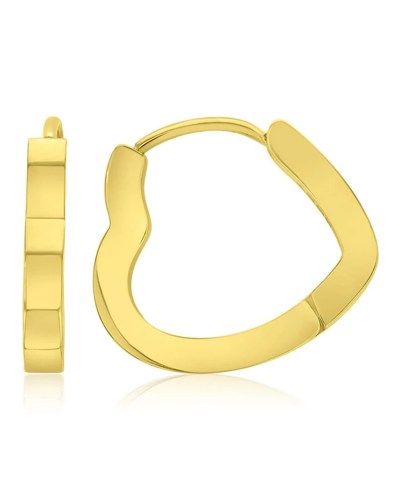 Roxy Waterproof Yellow 19mm Heart Huggie Earrings