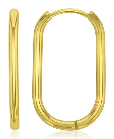 Roxy Waterproof Yellow 25mm Oval Hoop Earrings