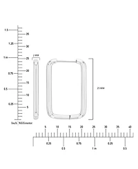 Roxy Waterproof Yellow 25mm Tube Rectangle Hoop Earrings
