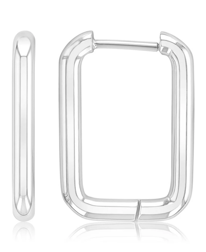 Roxy Waterproof Yellow 21mm Tube Rectangle Hoop Earrings