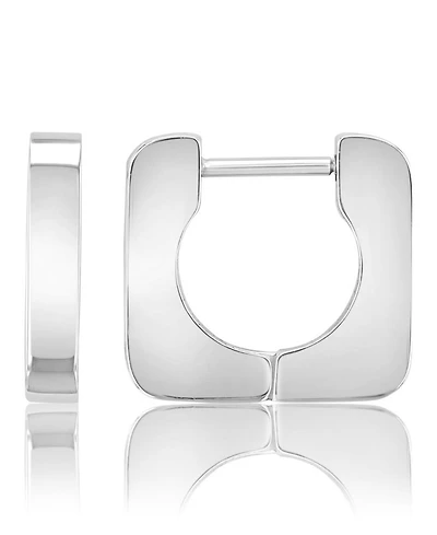 Roxy Waterproof Yellow 14mm Hollow Rounded Circle Square Huggie Earrings