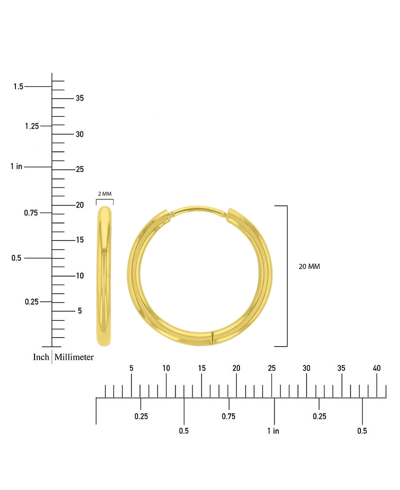 Roxy Waterproof Yellow 20mm Hoop Earrings