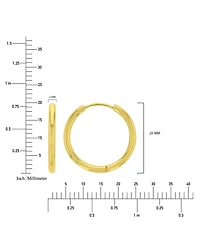 Roxy Waterproof Yellow 20mm Hoop Earrings
