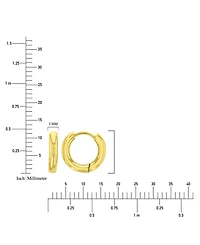 Roxy Waterproof Yellow 12mm Huggie Earrings