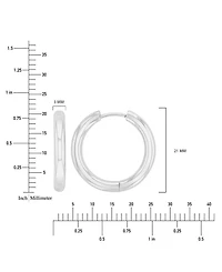 Roxy Waterproof Platinum 21mm Hoop Earrings