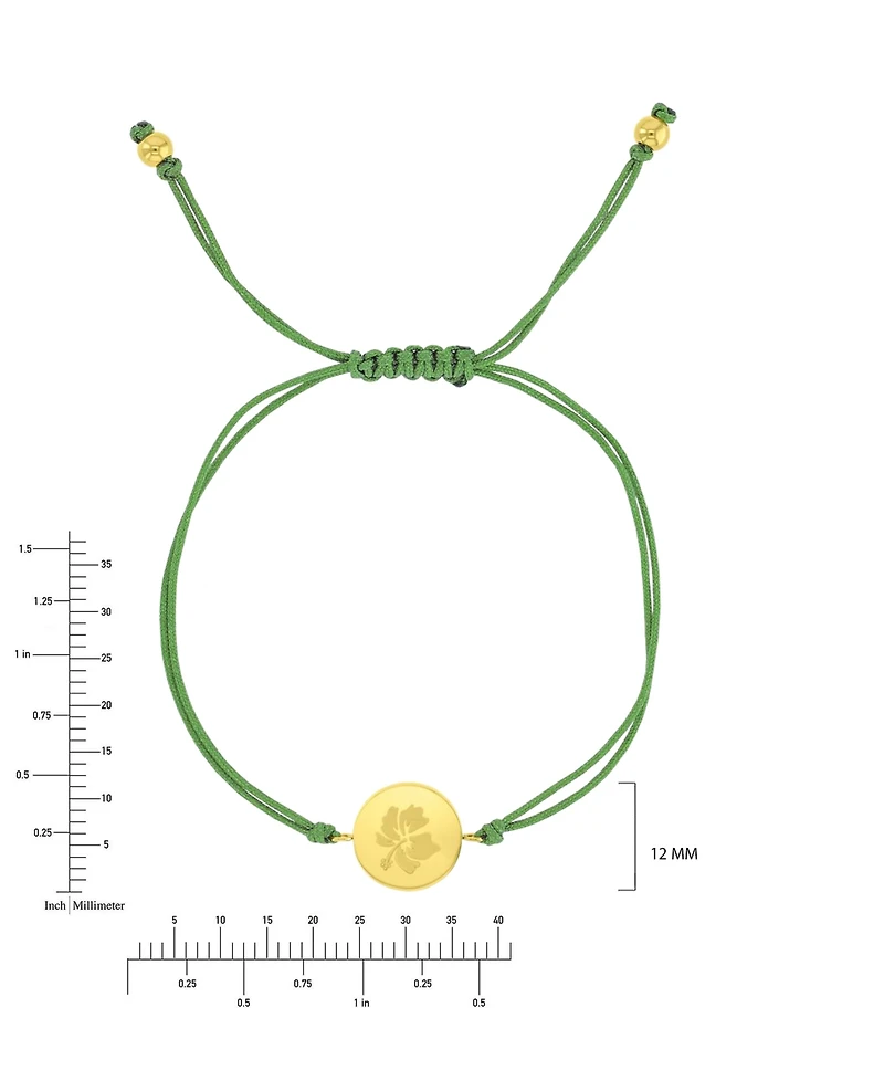 Roxy Waterproof Yellow Hibiscus Adjustable Bracelet
