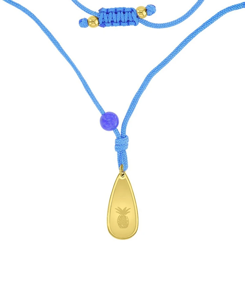 Roxy Waterproof Yellow Pineapple Labradorite Adjustable Necklace