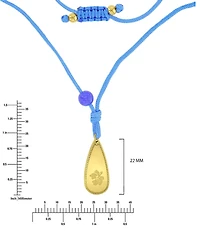 Roxy Waterproof Yellow Hibiscus Labradorite Adjustable Necklace