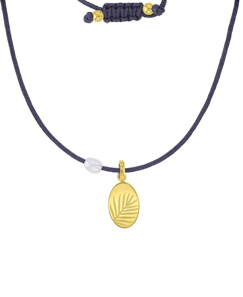 Roxy Waterproof Yellow Leaves Pearl Adjustable Necklace