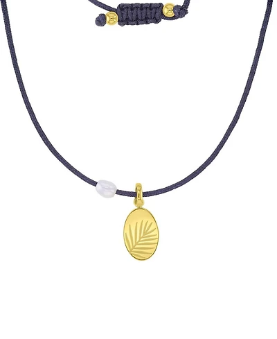 Roxy Waterproof Yellow Leaves Pearl Adjustable Necklace
