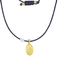 Roxy Waterproof Yellow Leaves Pearl Adjustable Necklace