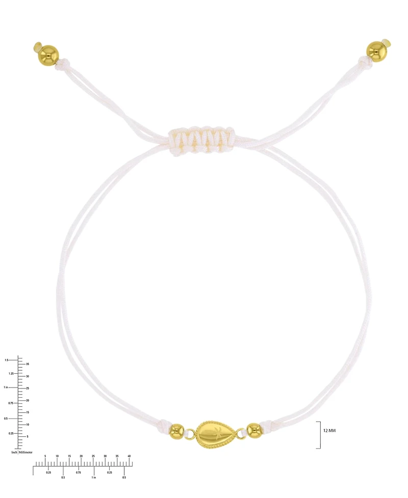 Roxy Waterproof Yellow Teardrop Palm Tree Pattern Charm Adjustable Bracelet