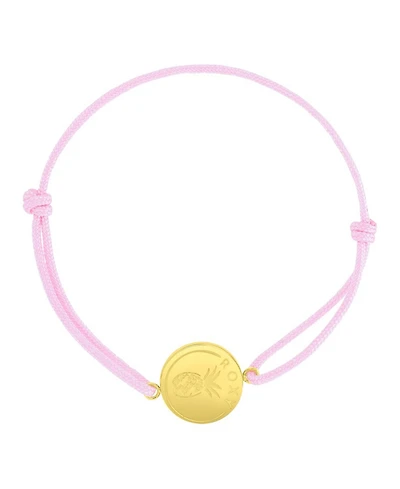 Roxy Waterproof Yellow Heart Pineapple Rd Charm Adjustable Bracelet